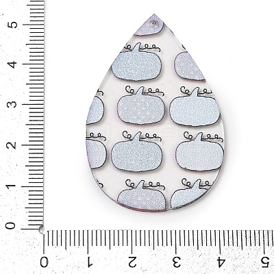 Printed Transparent Acrylic Pendants FIND-K017-16A-1