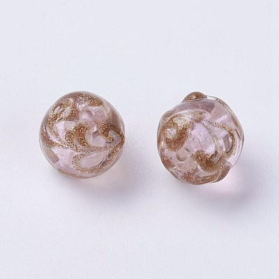 Handmade Silver Foil Lampwork Beads LAMP-J089-R01-1