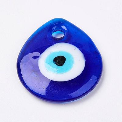 Handmade Lampwork Evil Eye Pendants LAMP-E106-01-1