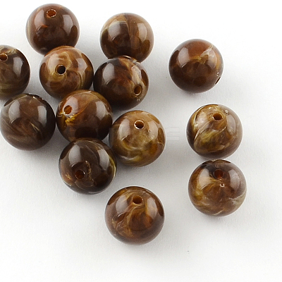 Round Imitation Gemstone Acrylic Beads X-OACR-R029-8mm-23-1