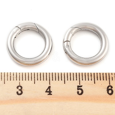 Non-Tarnish 316 Stainless Steel Spring Gate Rings STAS-M296-01P-B-01-1
