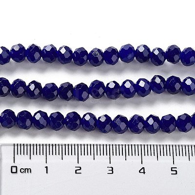 Baking Paint Imitation Jade Glass Bead Strands X-DGLA-A034-J8MM-A33-1