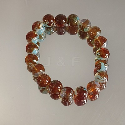Porcelain Round Beads Stretch Bracelets for Women WG648B1-10-1