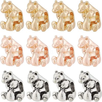 30Pcs 3 Colors Rack Plating Alloy European Beads MPDL-FH0001-09-1