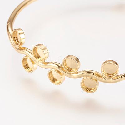 Brass Cuff Bangle BJEW-P168-B17-1