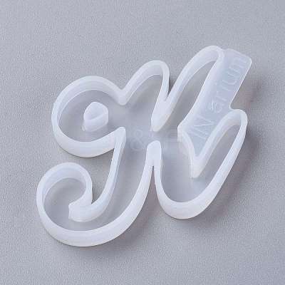 Letter DIY Silicone Molds X-DIY-I034-08K-1