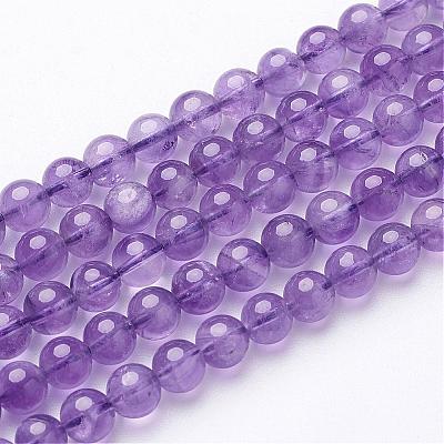 Natural Amethyst Beads Strand GSR6mmC062-1