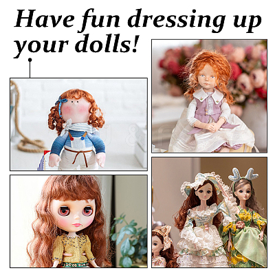 5Pcs High Temperature Fiber Long Pear Perm Hairstyle Doll Wig Hair DOLL-DC0001-05A-1