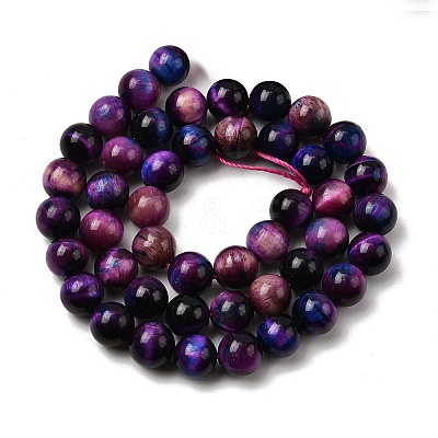 Natural Tiger Eye Beads Strands G-F561-8mm-B07-1