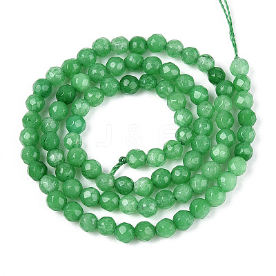 Dyed Natural White Jade Beads Strands G-T139-4mm-60-17-1