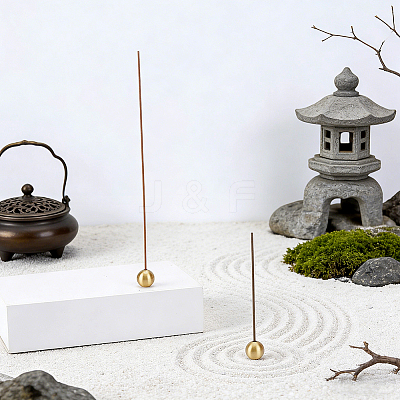 Brass Incense Burner Holder AJEW-WH0077-233C-1