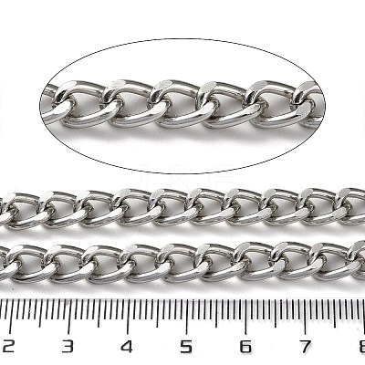 Oxidation Aluminum Diamond Cut Faceted Curb Chains CHA-H001-16P-1