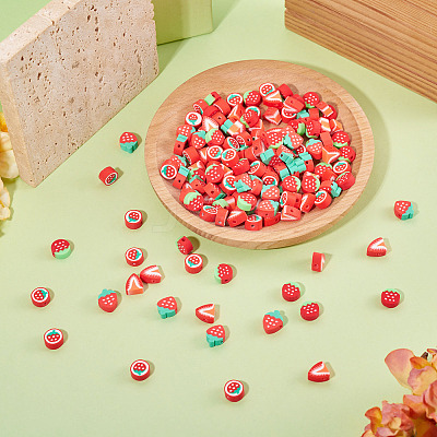 160Pcs 4 Styles Handmade Polymer Clay Bead CLAY-TA0001-87-1