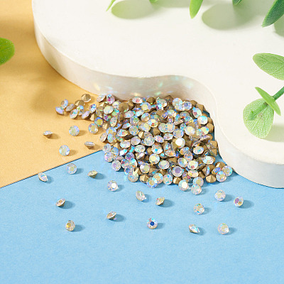 1 Bag Pointed Back Glass Rhinestone Cabochons RGLA-TADJ0001-01A-07-1