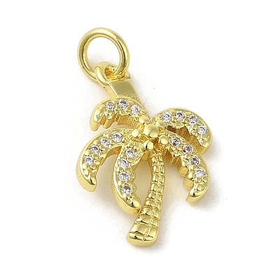 Brass Micro Pave Cubic Zirconia Pendants KK-M283-14A-01-1