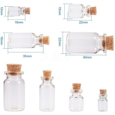 Glass Jar Glass Bottles AJEW-PH0015-05-1
