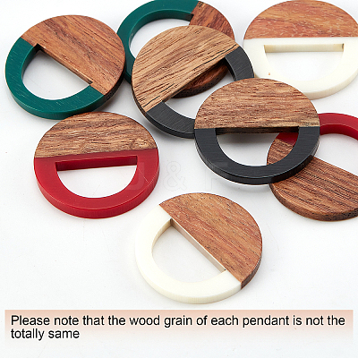DIY Walnut Wooden Dangle Earring Making Kits DIY-OC0006-69-1