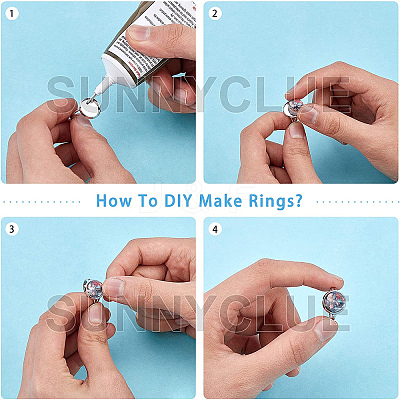 DIY Finger Rings Making Kits DIY-SC0020-61-1