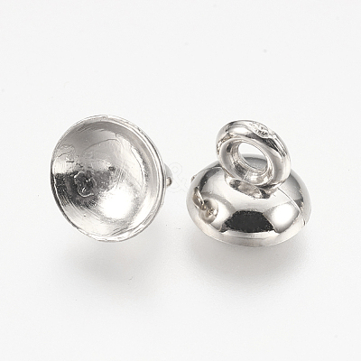 Plastic Bead Cap Pendant Bails KY-I003-02P-1