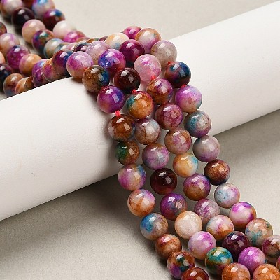 Natural White Jade Beads Strands G-Z097-A01-6mm-A-1