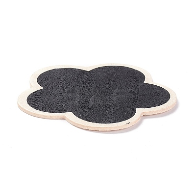 Flower Wooden Mini Chalkboard Signs LS-AJEW-M035-09-1