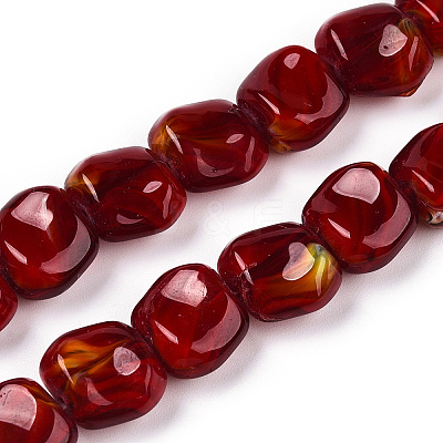Handmade Milleflori Glass Beads Strands LAMP-M018-01A-08-1