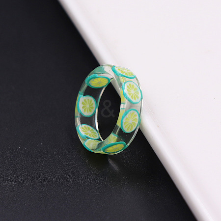 Transparent Resin Finger Rings WGC4E19-15-1