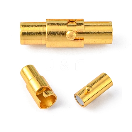 Brass Locking Tube Magnetic Clasps MC079-G-1