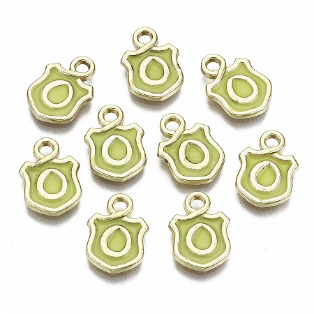 Alloy Enamel Charms ENAM-T012-03O-RS-1