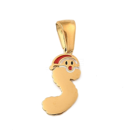 Christmas Theme 304 Stainless Steel Pendants STAS-R007-01S-G-1