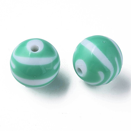 Opaque Striped Acrylic Beads MACR-S373-27C-11-1