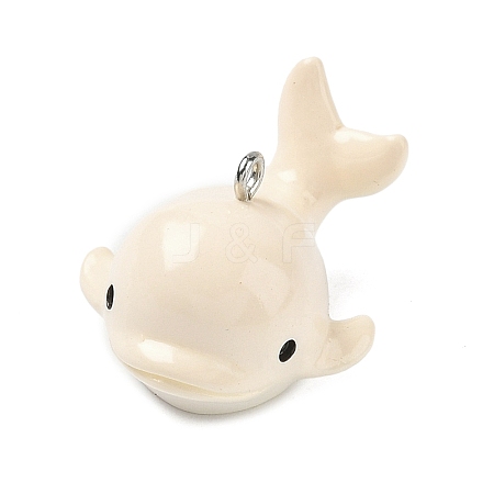 Marine Theme Opaque Resin Pendants RESI-P047-01D-P-1
