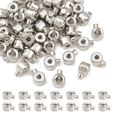 50Pcs Brass Crimp Beads KK-YW0003-69P-1