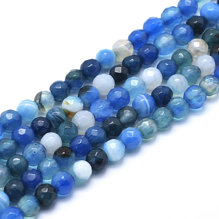 Natural Agate Beads G-J371-01-6mm-1