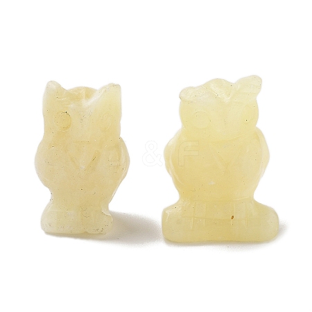 Natural Yellow Jade Carved Figurines DJEW-L023-G03-1