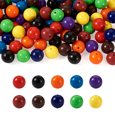 100Pcs 10 Colors Food Grade Eco-Friendly Silicone Focal Beads SIL-TA0001-27-1