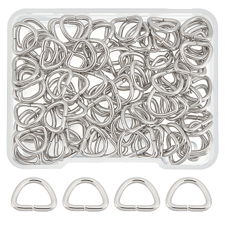 DICOSMETIC 100Pcs 304 Stainless Steel D Rings STAS-DC0003-73-1
