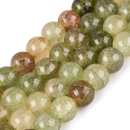 Baking Paint Crackle Glass Beads Strands GLAA-Q106-03A-16-1