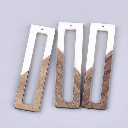 Resin & Walnut Wood Big Pendants RESI-S358-97G-1