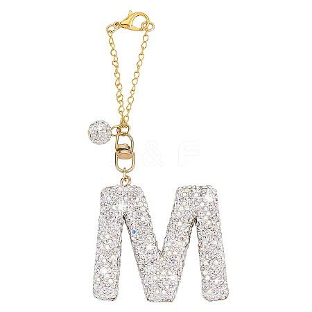 Polymer Clay Rhinestone Beads Penedant Decoration HJEW-PH02048-01-1