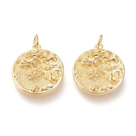 Brass Pendants ZIRC-I044-32G-1