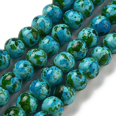 Synthetic Turquoise Dyed Beads Strands G-E594-24M-1