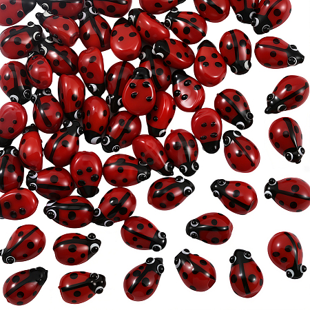 60Pcs Handmade Lampwork Beads Strands LAMP-LT0001-02-1