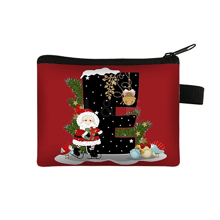 Christmat Letter Printed Polyester Wallets with Zipper PW-WGB27ED-05-1