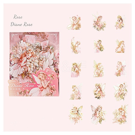 30Pcs Fairy Laser PET Waterproof Self Adhesive Decorative Sticker Pack for Journal DIY Decoration PW-WG53085-03-1
