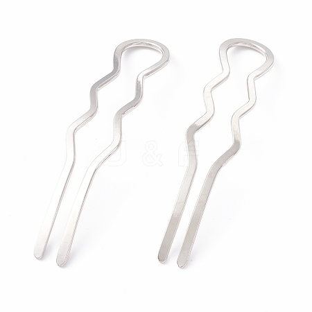 Rack Plating Brass Hair Forks OHAR-C004-01P-1