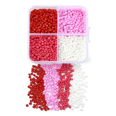 72G 4 Styles Glass Seed Beads SEED-YW0002-77A-1