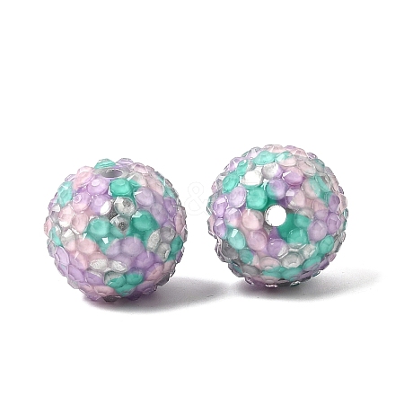 Opaque Acrylic & Resin Rhinestone Beads OACR-G062-02A-1