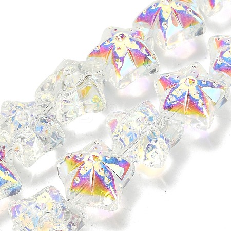 Electroplate Baking Paint Glass Beads Strands X1-EGLA-K061-12A-AB01-1