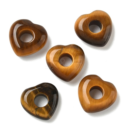 Natural Tiger Eye European Beads G-C252-01E-1